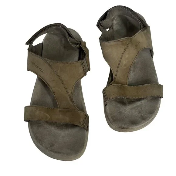 Merrell Brindle Performance Sandals Womens Size 9 Tan Adjustable Summer - Picture 4 of 10